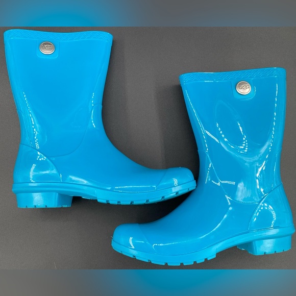 Enamel Blue Ugg Women’s Sienna Rain Boots Size 7 - Picture 5 of 16